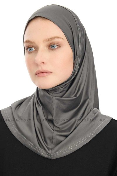 Yazmin - Mörkgrå Amira Hijab Ready To Wear