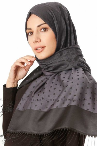 Alev - Svart Mönstrad Hijab