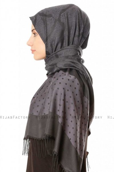 Alev - Svart Mönstrad Hijab