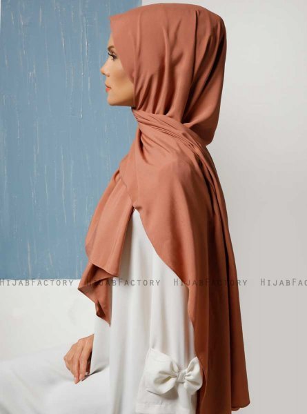 Alida - Terracotta Bomull Hijab - Mirach