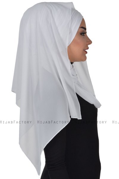 Alva - Vit Praktisk Hijab & Underslöja
