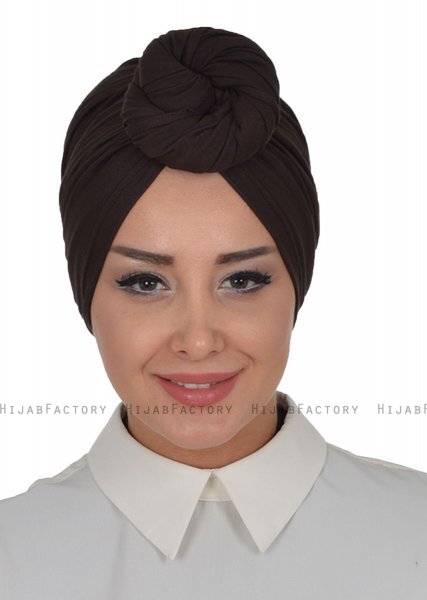 Amy - Brun Bomull Turban - Ayse Turban