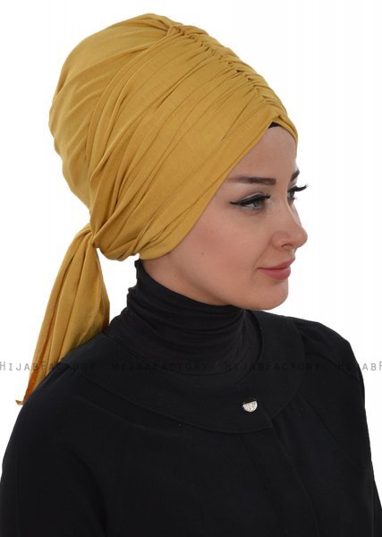 Amy - Senapsgul Bomull Turban - Ayse Turban