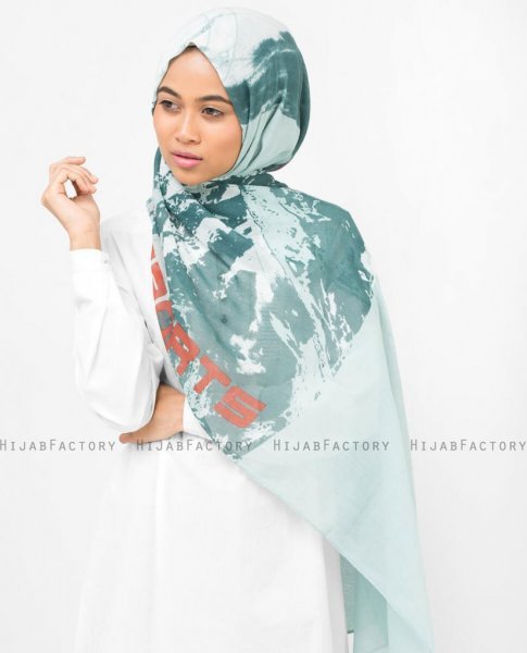 Aqua Abstract Print Viscose Hijab - Silk Route 5A404c