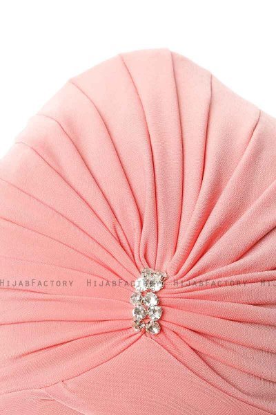 Arwa - Hallonröd Crepe Chiffon Turban - Sehr-i Sal