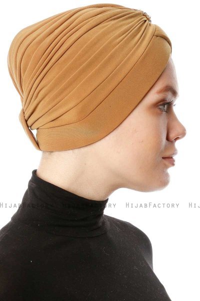 Arwa - Senapsgul Crepe Chiffon Turban - Sehr-i Sal