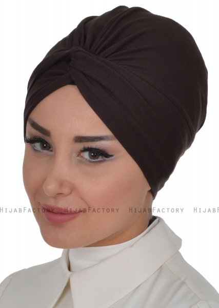 Astrid - Brun Bomull Turban - Ayse Turban