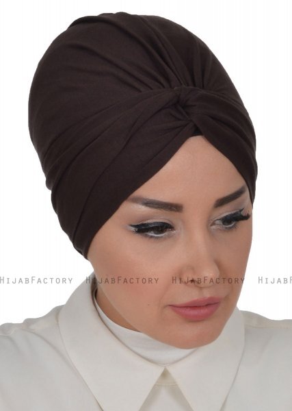 Astrid - Brun Bomull Turban - Ayse Turban