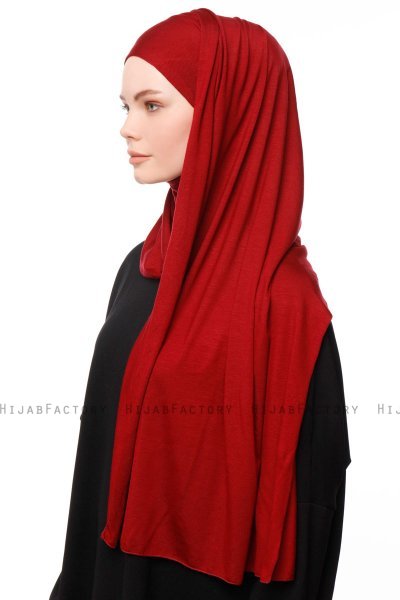 Asya - Bordeaux Praktisk Viskos Hijab
