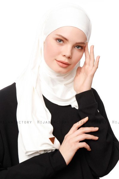 Asya - Creme Praktisk Viskos Hijab