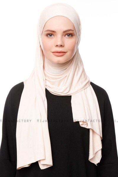 Asya - Ljus Beige Praktisk Viskos Hijab