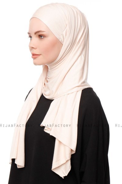 Asya - Ljus Beige Praktisk Viskos Hijab