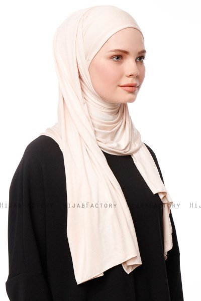 Asya - Ljus Beige Praktisk Viskos Hijab