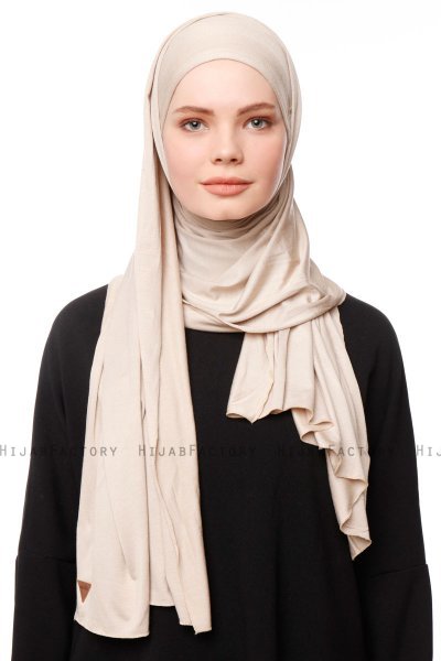 Asya - Ljus Taupe Praktisk Viskos Hijab