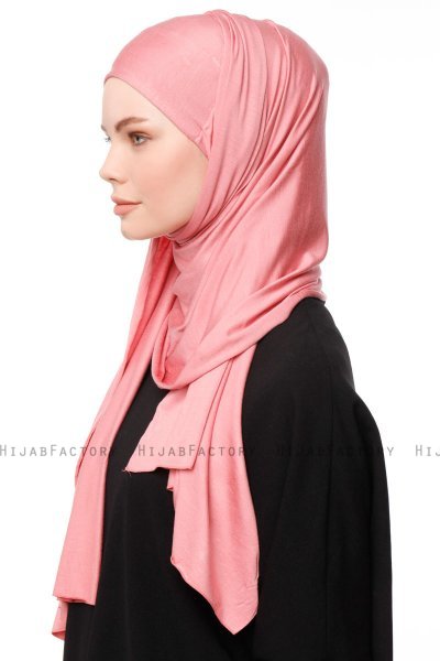 Asya - Mörkrosa Praktisk Viskos Hijab