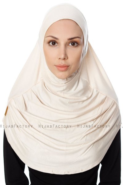 Ava - Ljus Beige One-Piece Al Amira Hijab - Ecardin