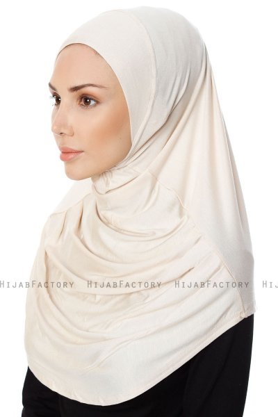 Ava - Ljus Beige One-Piece Al Amira Hijab - Ecardin