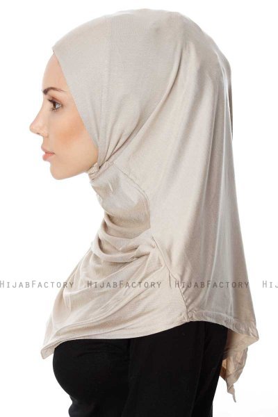 Ava - Ljus Taupe One-Piece Al Amira Hijab - Ecardin