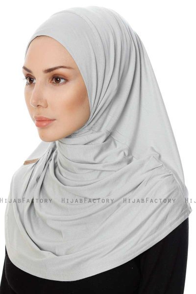 Ava - Ljusgrå One-Piece Al Amira Hijab - Ecardin