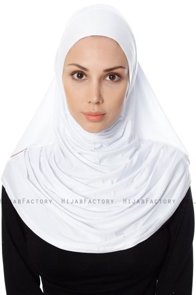 Ava - Vit One-Piece Al Amira Hijab - Ecardin