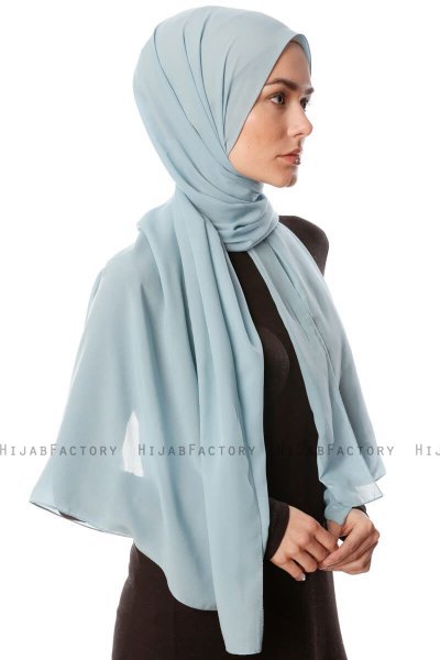 Ayla - Ljus Petrol Chiffon Hijab