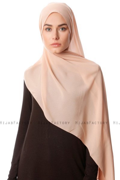Ayla - Ljusbrun Chiffon Hijab