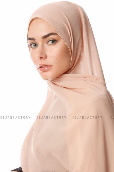 Ayla - Ljusbrun Chiffon Hijab