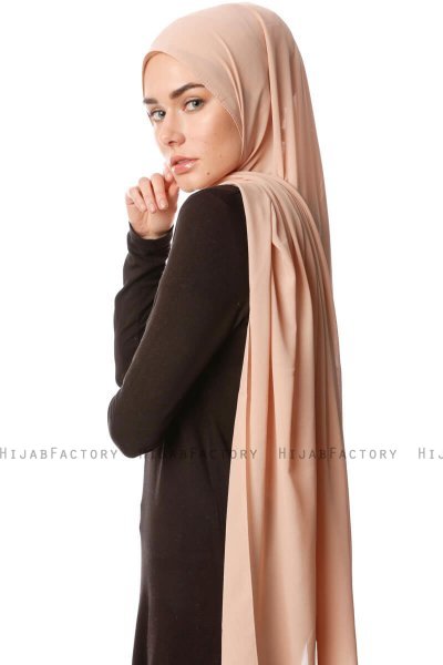 Ayla - Ljusbrun Chiffon Hijab