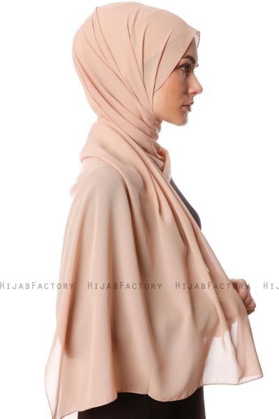Ayla - Ljusbrun Chiffon Hijab