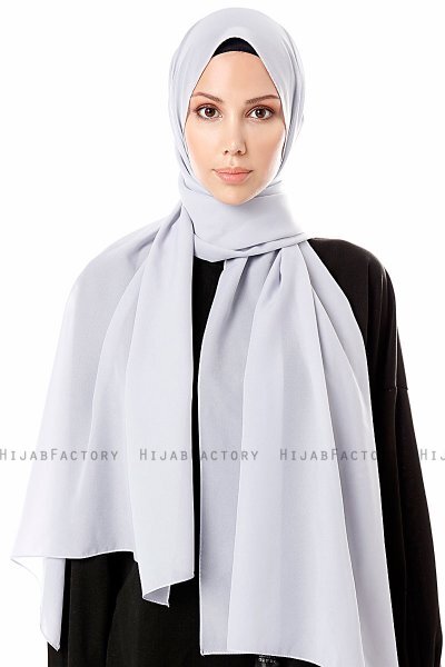 Ayla - Ljusgrå Chiffon Hijab