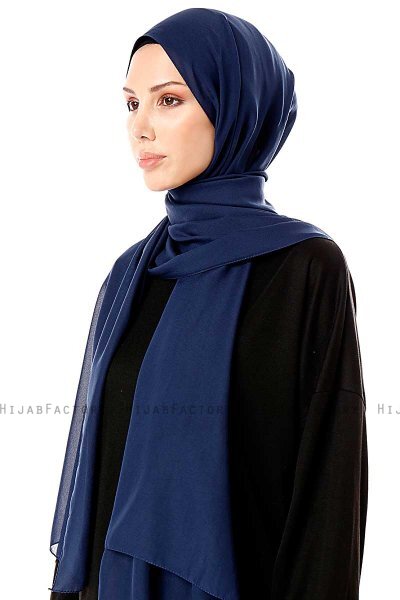 Ayla - Marinblå Chiffon Hijab