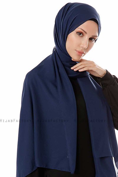 Ayla - Marinblå Chiffon Hijab