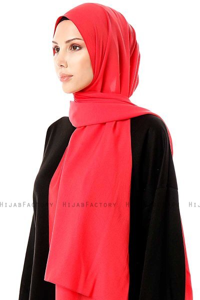 Ayla - Röd Chiffon Hijab