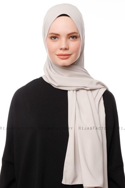 Aylin - Stengrå Medine Silk Hijab - Gülsoy