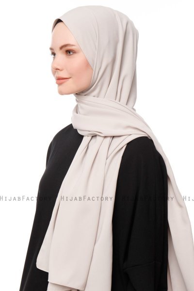 Aylin - Stengrå Medine Silk Hijab - Gülsoy