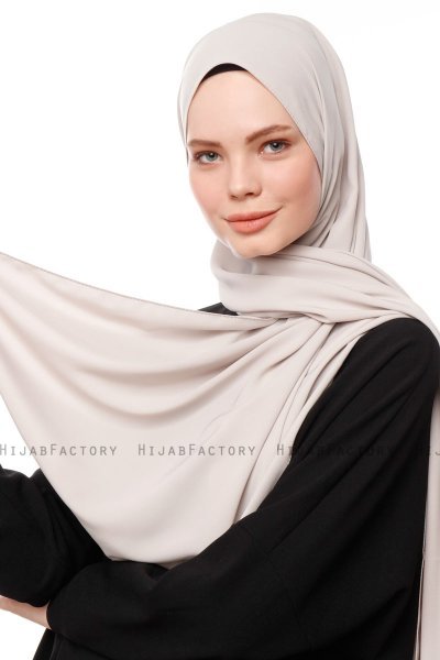 Aylin - Stengrå Medine Silk Hijab - Gülsoy