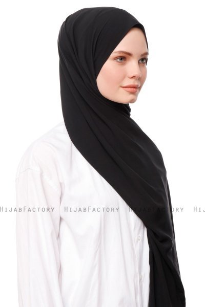 Aylin - Svart Medine Silk Hijab - Gülsoy