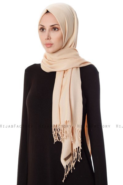 Aysel - Ljus Beige Pashmina Hijab - Gülsoy