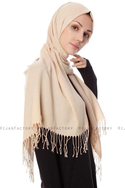 Aysel - Ljus Beige Pashmina Hijab - Gülsoy