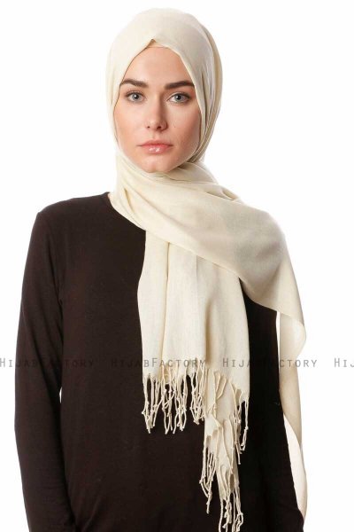 Aysel - Ljus Beige Pashmina Hijab - Gülsoy