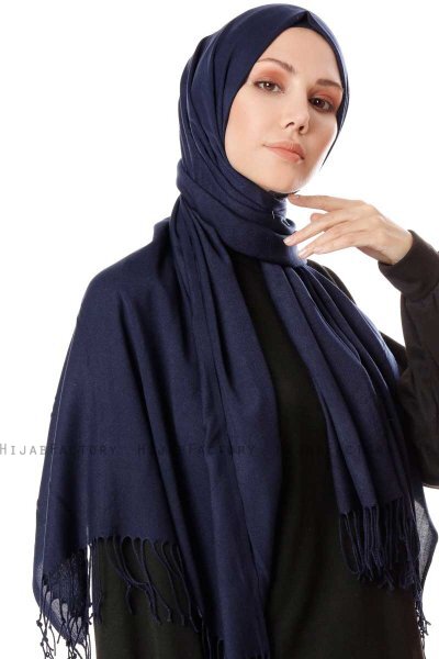 Aysel - Marinblå Pashmina Hijab - Gülsoy