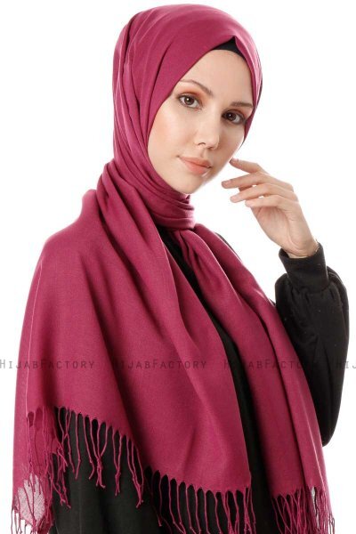 Aysel - Mörklila Pashmina Hijab - Gülsoy