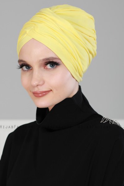 Fiona - Gul Bomull Turban - Ayse Turban