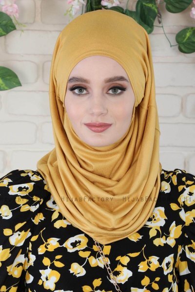 Wilda - Senapsgul Bomull Hijab