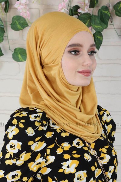 Wilda - Senapsgul Bomull Hijab