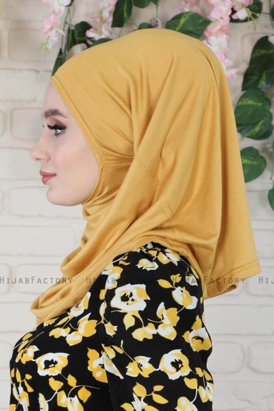 Wilda - Senapsgul Bomull Hijab