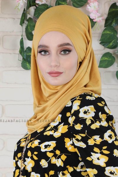 Wilda - Senapsgul Bomull Hijab