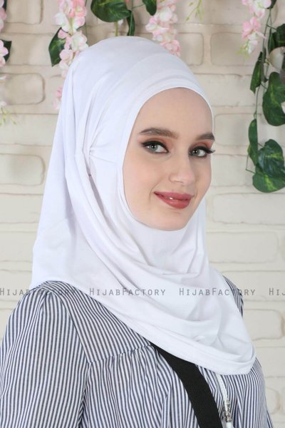 Wilda - Vit Bomull Hijab