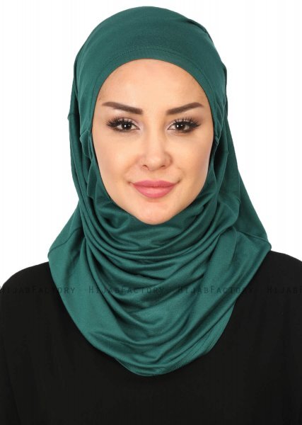 Wilda - Mörkgrön Bomull Hijab