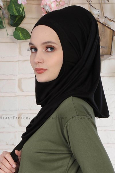Wilda - Svart Bomull Hijab